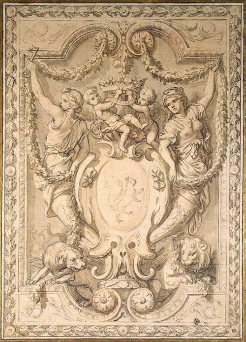 Portiere-Showing-the-Fouquet-Arms, Charles Lebrun