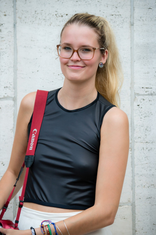 Cute blonde with amazing small tits