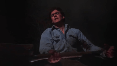 shittymoviedetails:In Evil Dead, Bruce Campbell fucking buries the cameraman alive. How is this guy 