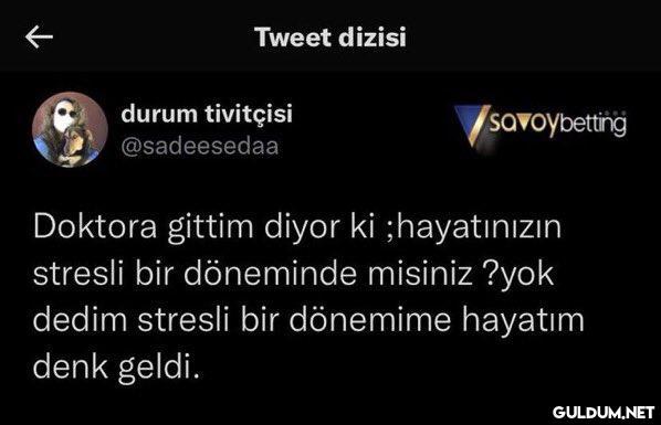 Tweet dizisi durum...