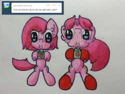 ask-pony-kirby:  Everything becomes cuter in proximity to Young Pinkamena! Warning: This blog is not responsible for sudden onset cases of the diabeetus caused by viewing images of young Pinkamena. Ponies with heart conditions should consult with their