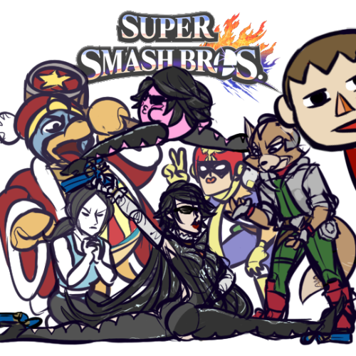 survivalwisdom:  Idea was @sneakyalbatross and I got the draw squad from http://imagine-your-oc.tumblr.com/post/128686245715/imagine-your-ocs-like Kirby really should get bayonetta legs   rofl XD