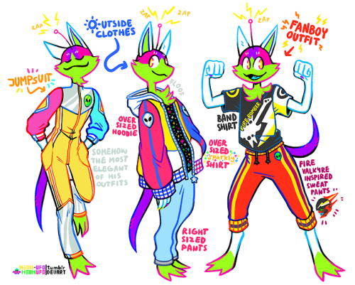 neon-ufo: New reference for [ALIEN]!!I wanted to make one that covers more of his personality, outfi