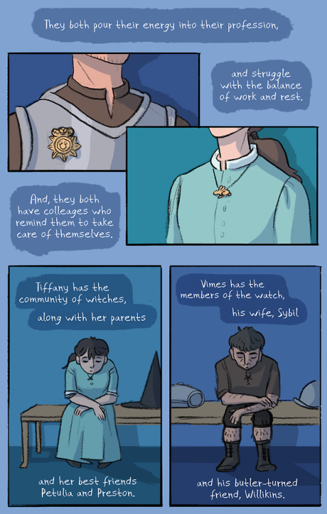 taylor-reynolds-art: TIME TO REST   A short comic about Tiffany Aching and Sam Vimes, ​two of Discwo