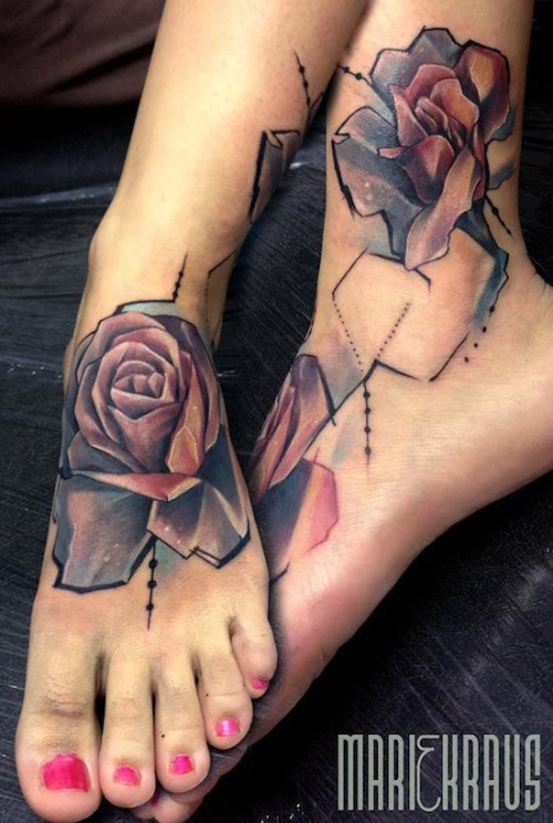 skindeeptales:  Foot tattoos by Matt Adamson, Bumpkin Tattoo, Myrah Oh,  Marie Kraus, Diana Severinenko, Jessica K, Will Ge, Tim McEvoy, Bintt of Southend, Ian Lutz.via tattoodo