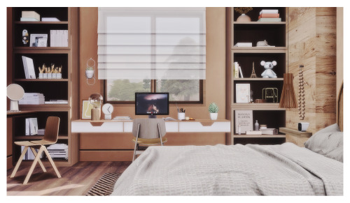 - Wooden Bedroom.- Thanks for all cc creators !!