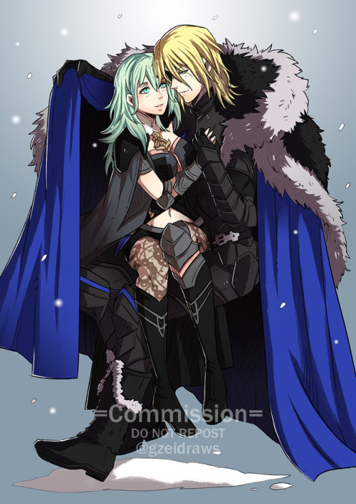 Commission for @dolceandsyn of Dimitri x FByleth :3 Thanks again!Please don’t repost unless you’re t