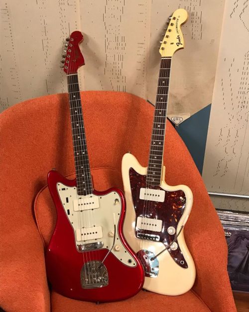Couple of Jazzy Js! Early 1965 Fender Jazzmaster in original Candy Apple Red, and a 1966 model comin