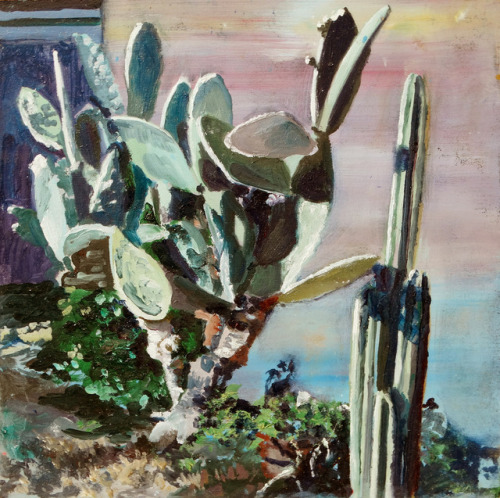 2017, El Patio del Esqueleto, ó/madera, 30 cm x 30 cm.