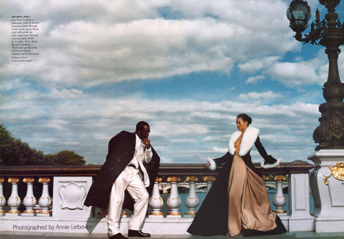 howtobeafuckinglady:  “Puffy Takes Paris” Kate Moss, Alek Wek, Oluchi Onweagba, Jacquetta Wheeler, Debra Shaw, Sean “Diddy” Combs, Jean Paul Gaultier, Karl Lagerfeld, Oscar de la Renta & John Galliano photographed by Annie Leibovitz,