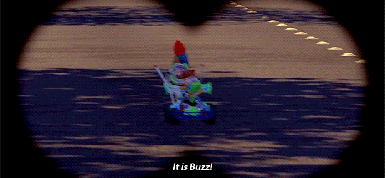 Pixar Source — Guys! Guys! Woody's riding R.C.! And Buzz is with...
