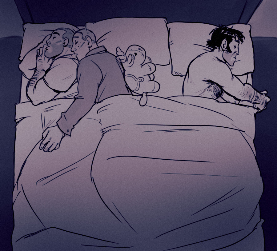moofrog:  I saw this a while back and I just had to draw strange ot3 sleeping positions.