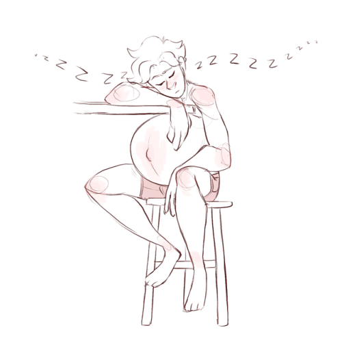 An old kofi request for a sleepy boy