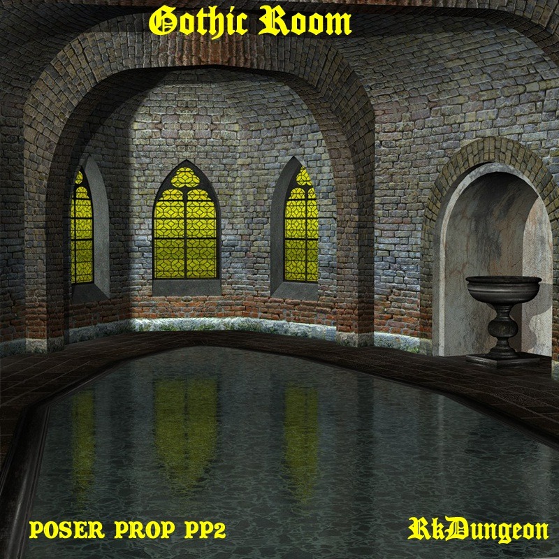 A Poser Gothic Room prop for your scenes. Make all your gothic,  historical, fantasy,