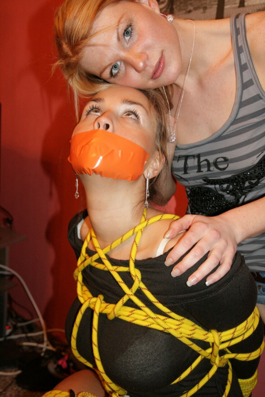 thexpaul2:  Marki tied &amp; tape gagged by Eva 