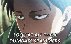 snkgifs:   On that day, Haters received a grim reminder that the SnK characters are so tired of their shit.  Shingeki No Ship War 