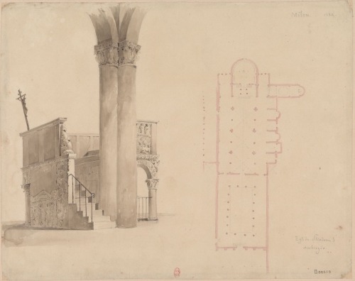 Art by Pierre-François-Henry Labrouste.(1801-1875).French architect.Source : BnF.