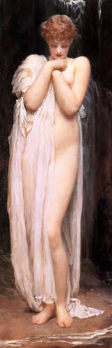 artist-frederic-leighton:The Nymph of the River, Frederic Leightonwww.wikiart.org/en/frederi