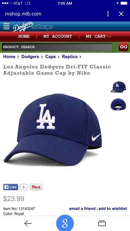 First order of business this morning&hellip;purchase the Shandy Dodgers baseball hat.