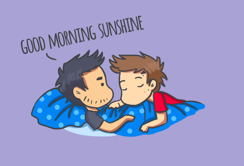 agartaart:  Morning cuddles! Society6  /  Sterek icons  