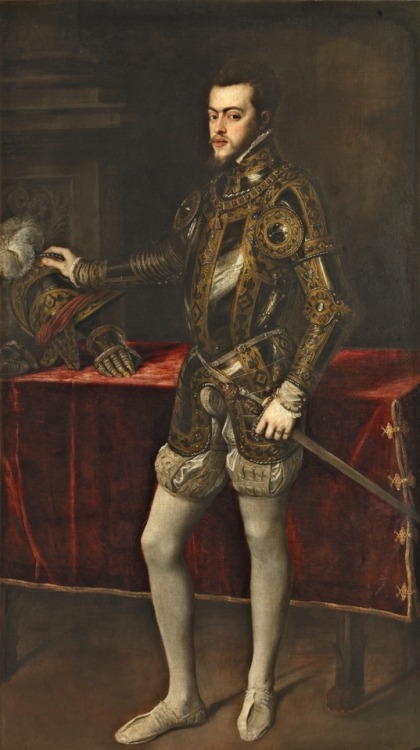 Portrait of Philip II of Spain, by Tiziano Vecellio, Museo Nacional del Prado, Madrid.