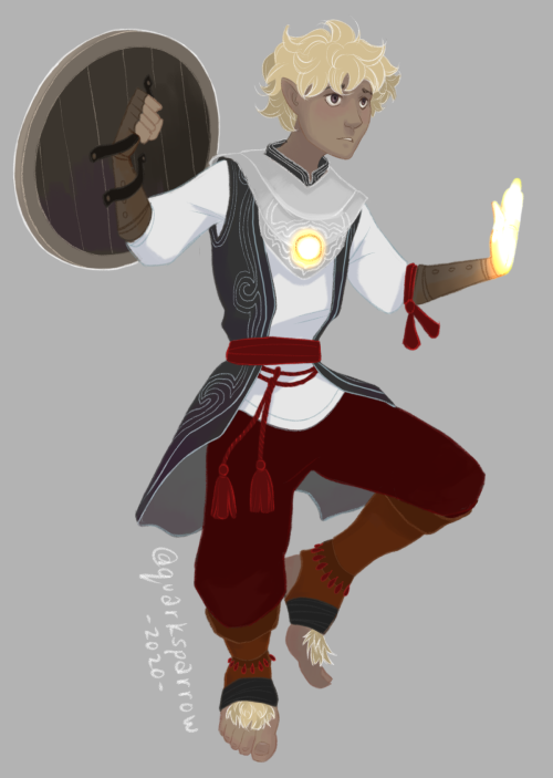 A little halfling light cleric I played at my first D&amp;D session last weekend.