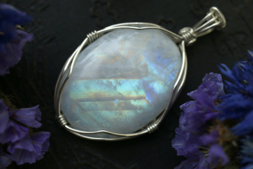 Rainbow moonstone, apatite and labradorite pendants in sterling silver handmade by me.Available at m
