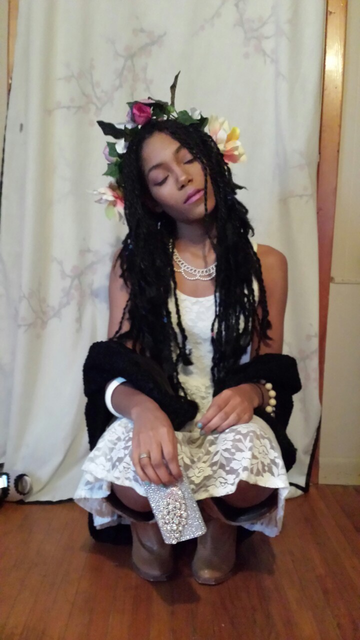 modelmefashion:  Enjoying my self during the flurries. I love this dress so I decided