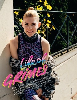 delusionsofgrandior:  GRIMES GRIMES GRIMES  Grimes in British Vogue’s “Pop” Issue   Whatta QT.