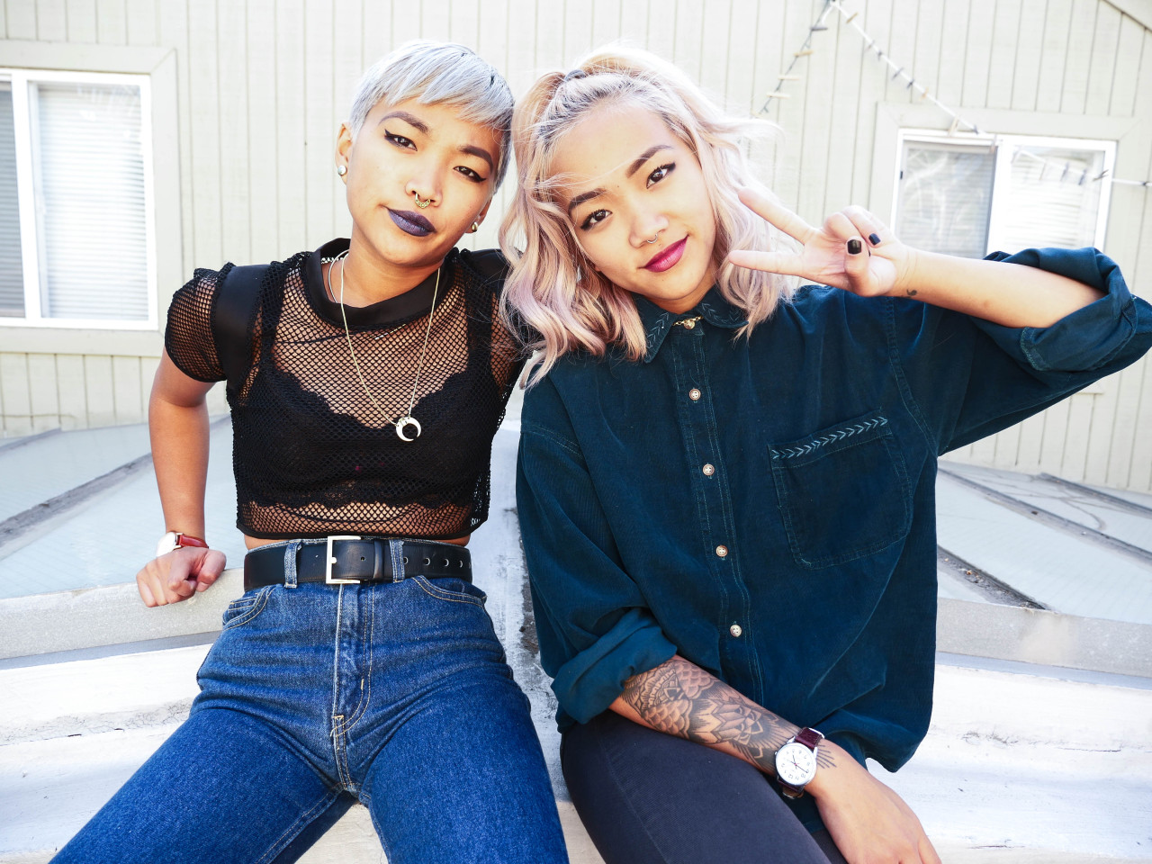 tran-twins:  Pastel Twins in SF.Sally &amp; Nancy 