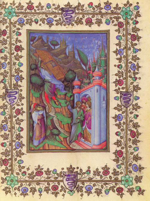 &ldquo;La Natività della vergine&rdquo; miniature from the Visconti Book of Hours by  Giovannino de’