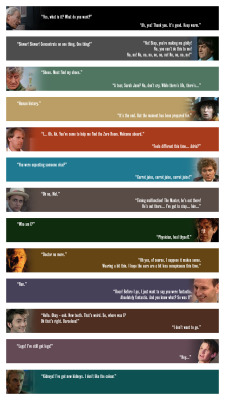 All the Doctor’s first words and almost