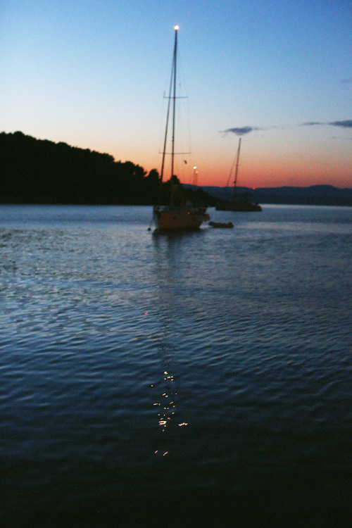 Sleepy boats in the harbor. 