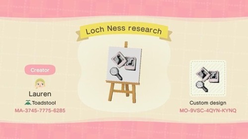 qr-closet:loch ness monster designs - signs, footprints, research