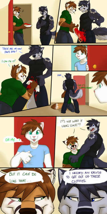 furry-gay-comics:  “Makin’ Messes” porn pictures