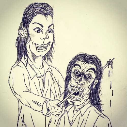 Sketch created by artist Matt Sweeney for #dontgotothereunion. #happybirthdaytome #horror #slasher