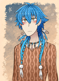 maguneedsalife:  colored an aoba doodle from camping last weekendnow that i know how to do seamless patterns in photoshop i will probably abuse this knowledge for monthstexture/pattern credits in dA desc