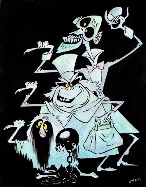 snaggle-teeth:My piece for the G-G-Ghosts! art show! I’m really happy with how this turned out.Its b