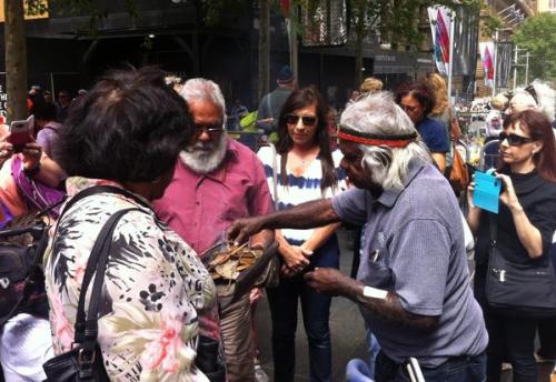 black-australia: Aboriginal elders held a traditional cleansing smoking ceremony outside the Lindt C