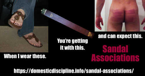 New blog post! domesticdiscipline.info/sandal-associations/