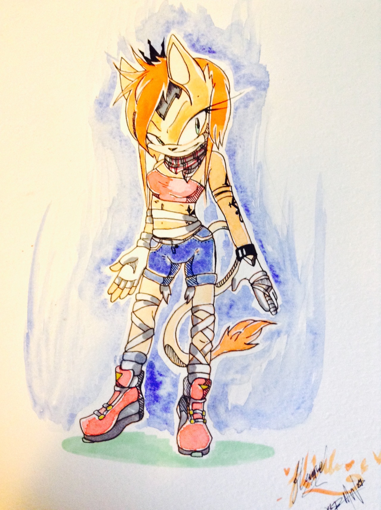sonadowroxmyworld:  Finally got around to re-designing Flame. I have no idea why