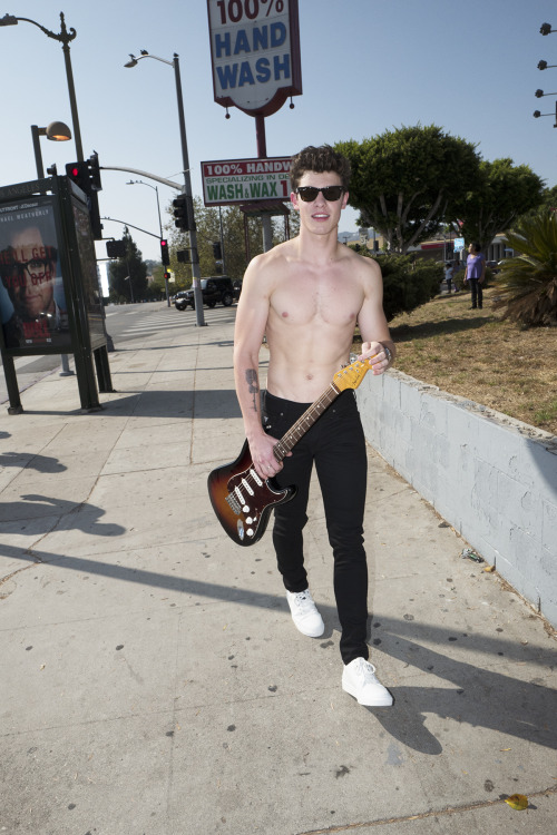 It was my brilliant idea to have Shawn Mendes walk down Hollywood Blvd shirtless with his guitar for
