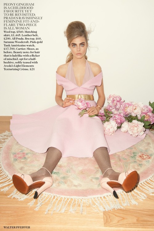 pretaportre: Cara Delevingne in “Pink Lady&quot; by Walter Pfeiffer for Vogue UK September
