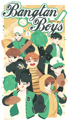 refrainbow:  Bangtan Baseball Team!! 