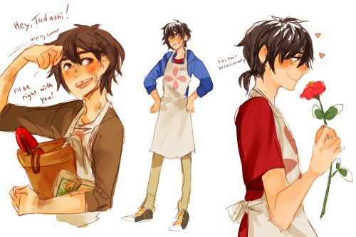 hitrashi:  ppl are into this au i cannot believe….. this hidashi au is now called the tattooed flower au ok? ok. thank u tumblr user kikudraws for the cute name anyways, here are refs?? some refs. i cant draw tattoos or bodies lmao bye