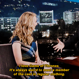 nataliedormersource: Natalie Dormer on ‘Jimmy Kimmel Live’ (x)