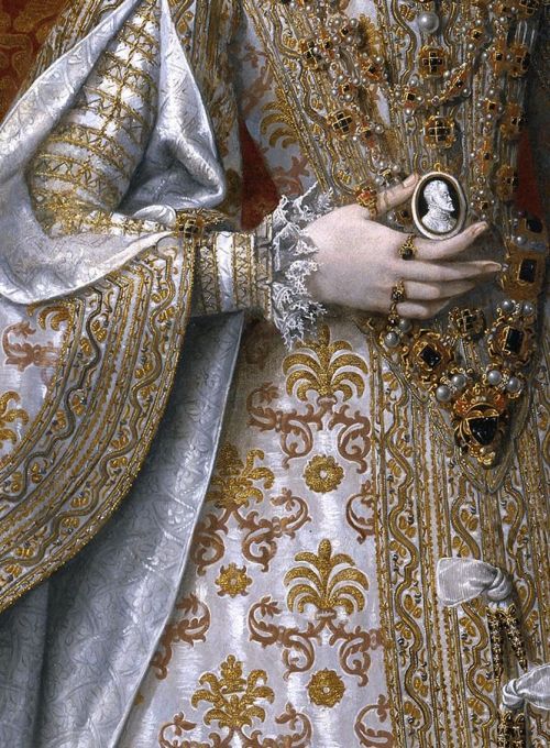 Alonso Sánchez Coello, The infanta Isabella Clara Eugenia and Magdalena Ruiz (detail) c.1585