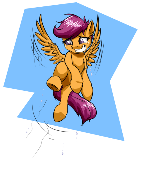 rainbowfeatherreplies:  nottheponies:  30 minute challenge: First Flight by MykeGreywolf The theme for the challenge was “extreme emotion”. You tell me if I was able to convey it. I am really not well suited for this kind of challenge, but hey. ;)