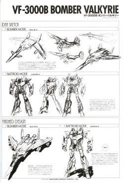 rocketumbl:  河森正治  Shōji Kawamoriマクロス  MacrossVF-3000BVF-9VF-4VF-1 Armored Gawalk