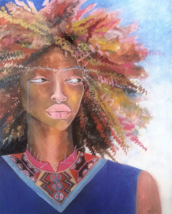 fyblackwomenart:  Dos lagrimas, 2 tears.